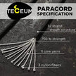 TECEUM Tactical Paracord Rope 4mm 5/32 Nylon Survival Cord 750LB Strength for Camping & Preppers Gear