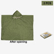 Portable Outdoor Emergency Rain Poncho with Mylar Thermal Liner Waterproof & Wind-Resistant for Camping & Emergencies