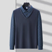 Men's Long Sleeve Polo Shirt with Two Piece Design for Casual Business Style