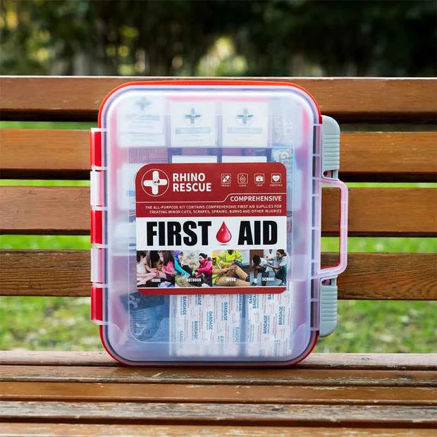 RHINO RESCUE 350 Piece First Aid Kit OSHA Emergency Medical Supplies with Portable Case for Home, Office & School