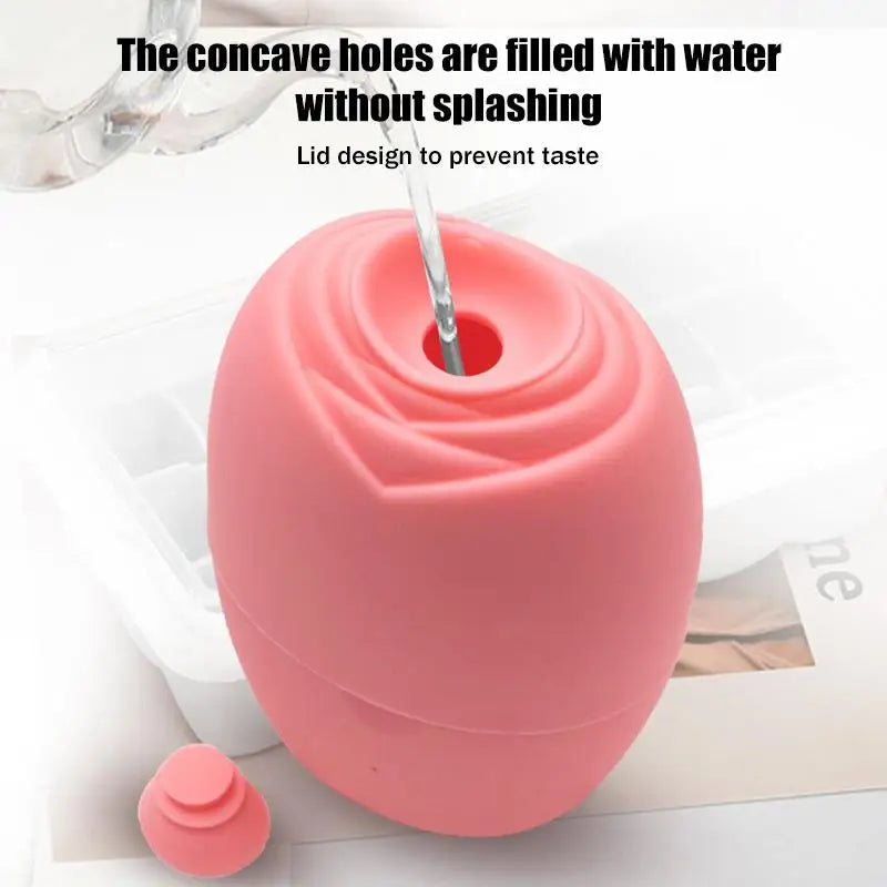 Rose Silicone Ice Roller Facial Massage Tool for Eye Puffiness Skin Care Cooling Beauty Treatment
