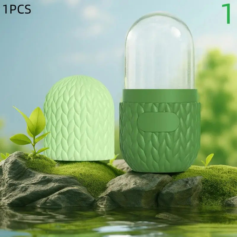 Silicone Cube Tray Shape Facial Ice Roller Reusable Face Massage Roller Skin Care Tool