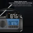 STONEGO 12000mAh Solar Hand Crank Emergency Radio – Dual Solar Panels, AM/FM NOAA & Reading Light