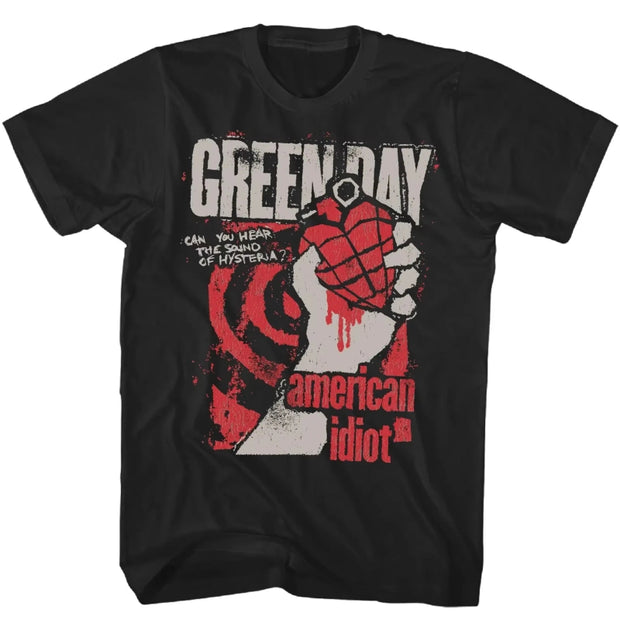 Green Day American Idiot T-Shirt - Black Graphic Tee for Fans