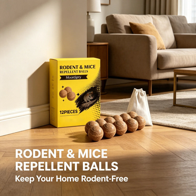 Peppermint Oil Mice Repellent Balls – Long-Lasting Natural Rat Repellent for Indoor & Outdoor Protection