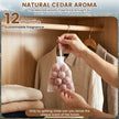 100Pcs Natural Cedar Wood Moth Repellent Balls with 10 Mesh Bags – Camphor Wood Balls for Drawers, Shoe Cabinets & Storage