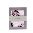 Pink Digger Crib Sheet