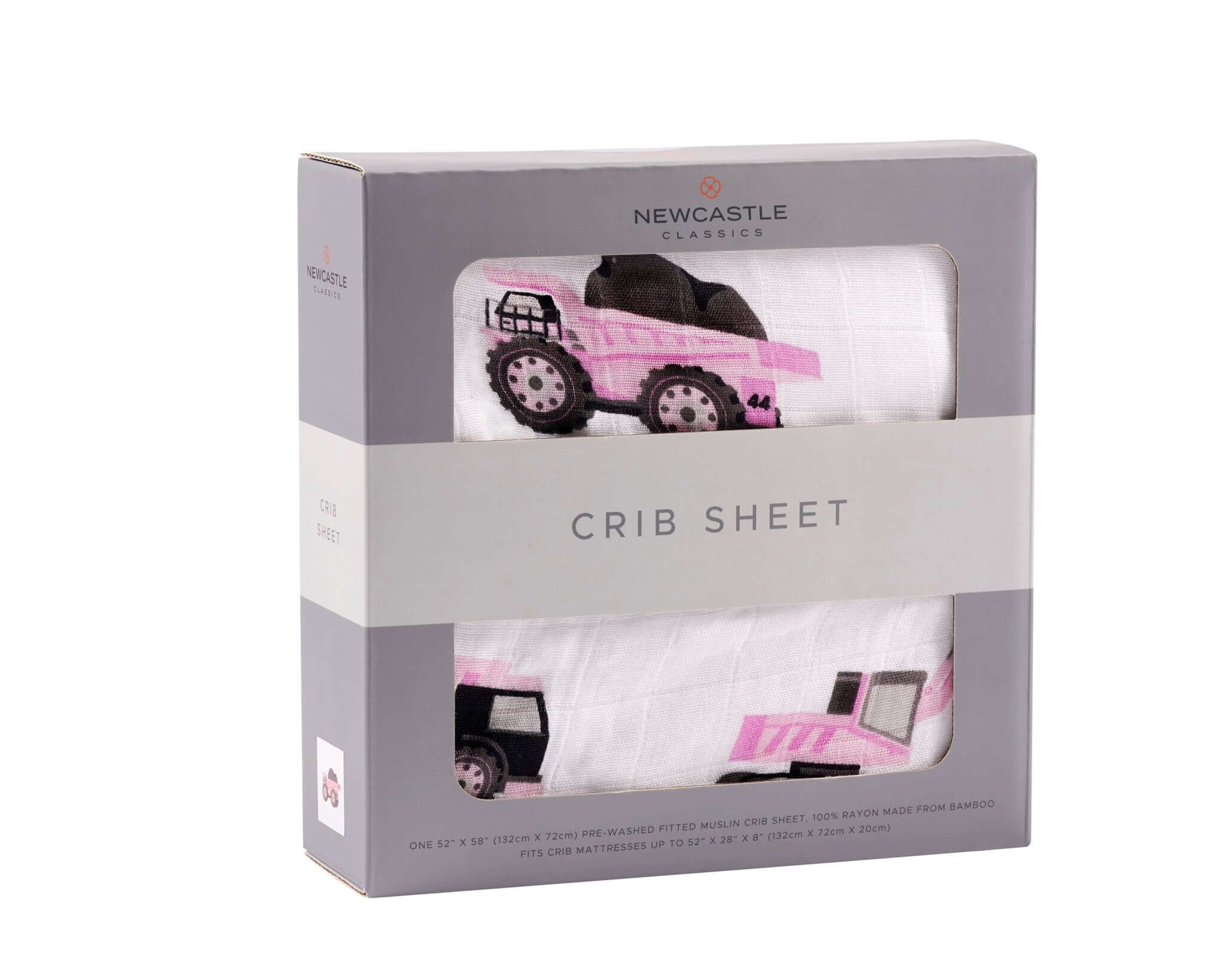 Pink Digger Crib Sheet