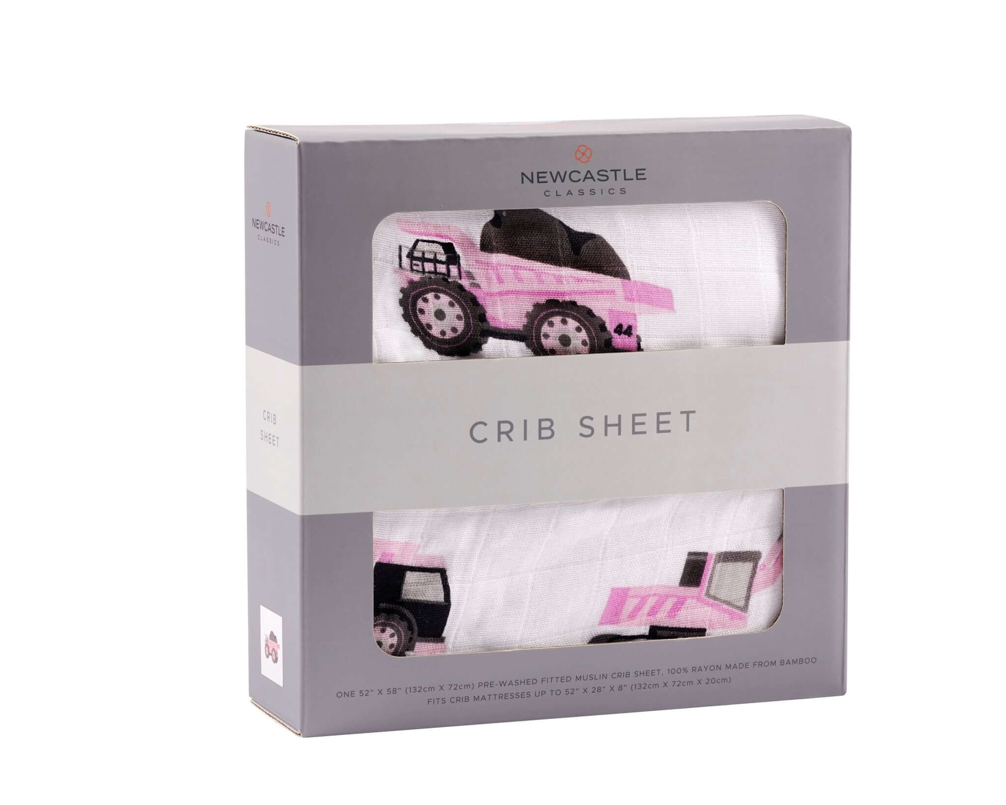 Pink Digger Crib Sheet