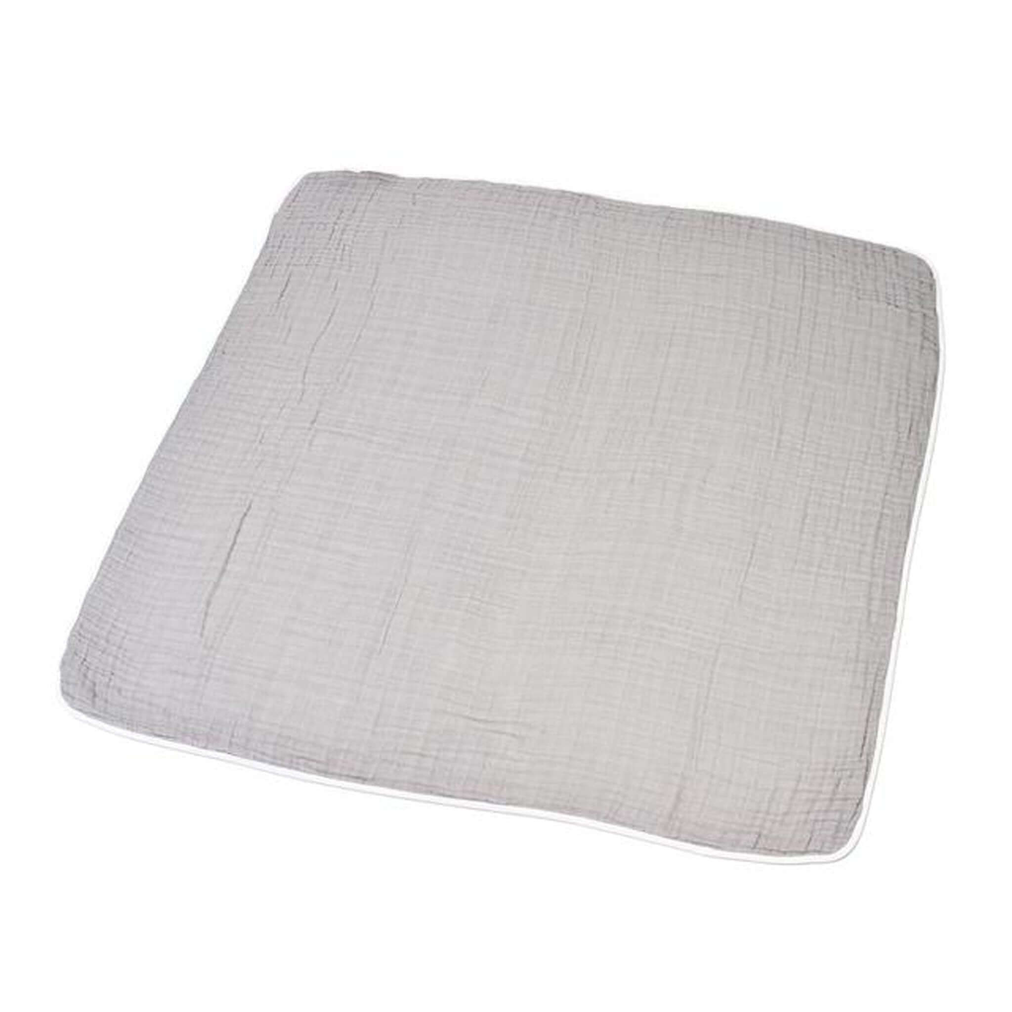 Soft and cozy Cotton baby blanket in light gray color, perfect for keeping infants warm and comfortable.