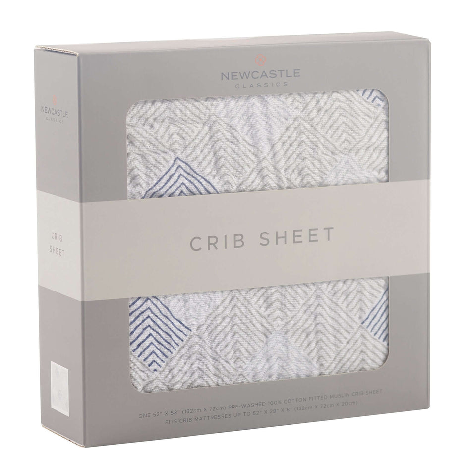 Mountain Peak Muslin Crib Sheet