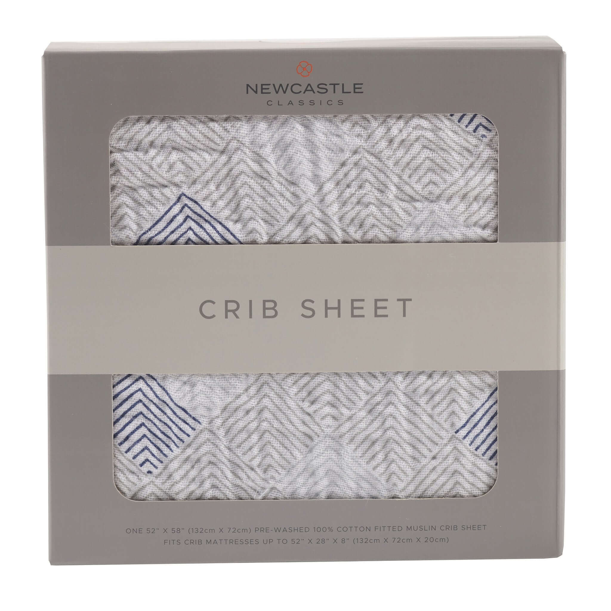 Mountain Peak Muslin Crib Sheet