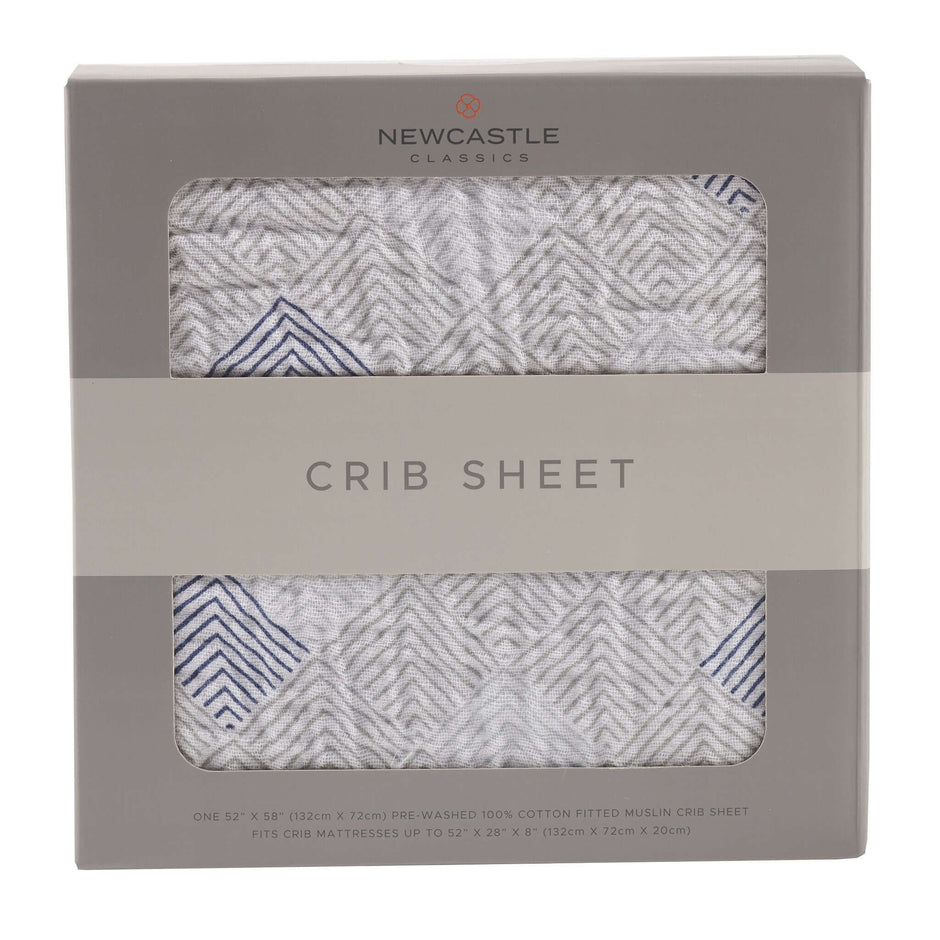 Mountain Peak Muslin Crib Sheet