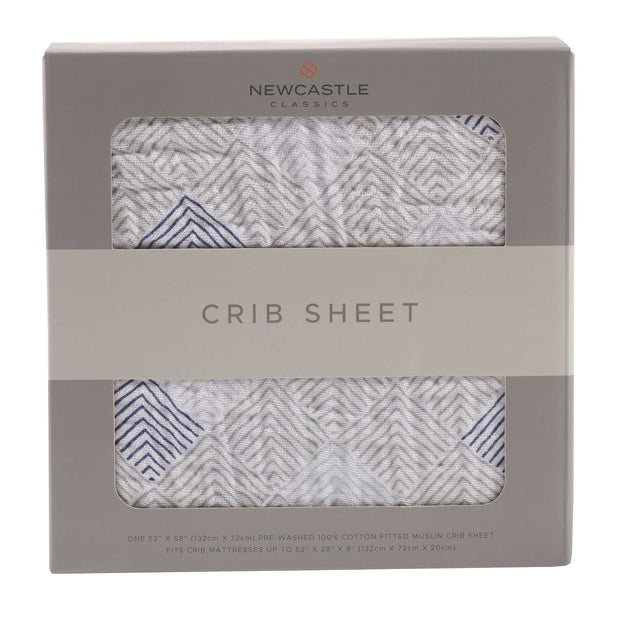 Mountain Peak Muslin Crib Sheet