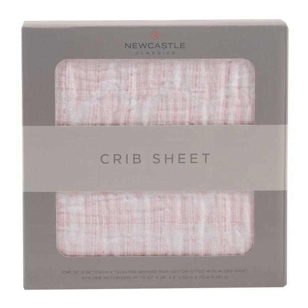 Matchstick Hearts Crib Sheet
