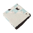 Peekaboo Cats Blanket featuring playful cat designs in blue and black on soft fabric, perfect for cozying up with your Cats.