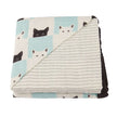 Cozy Peekaboo Cats Blanket featuring various cat faces on a soft fabric, perfect for cat lovers.