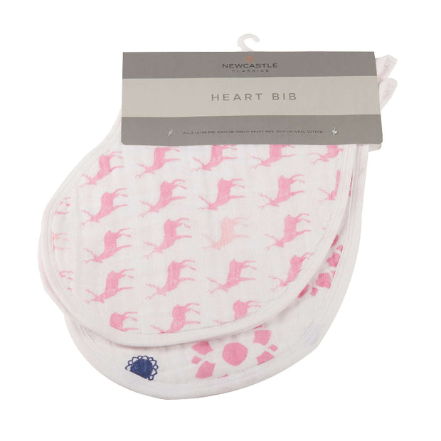 Pink Heart Baby Bibs