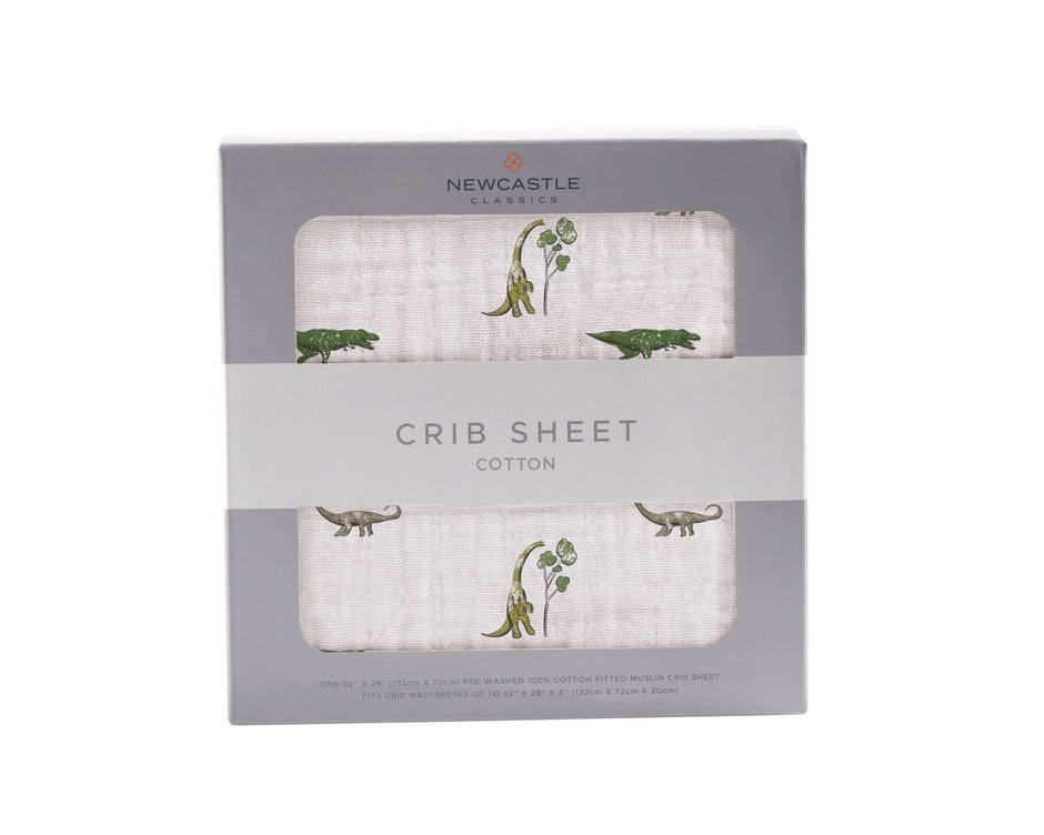 Dino Days Muslin Crib Sheet