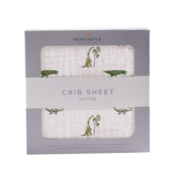 Dino Days Muslin Crib Sheet