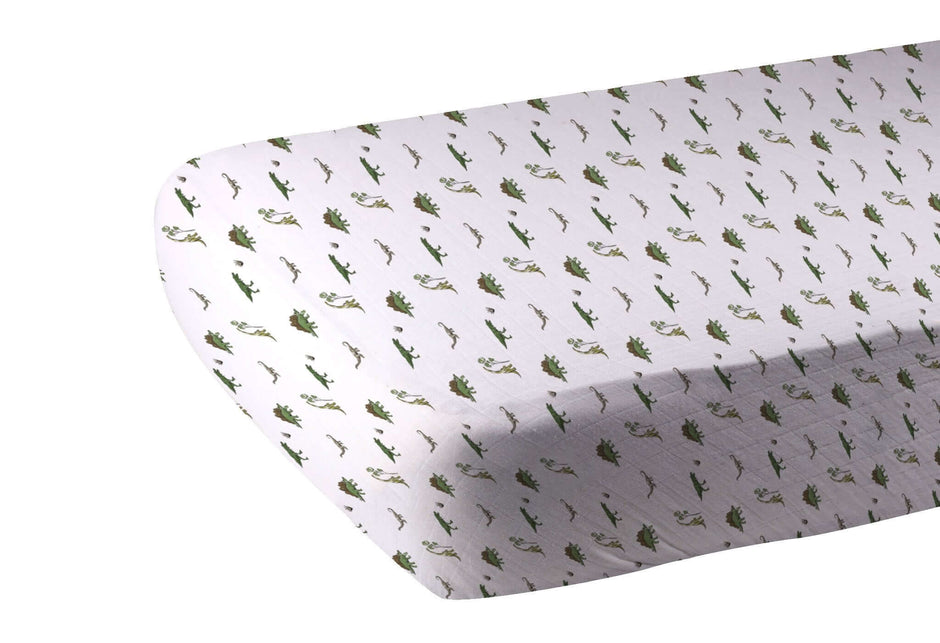 Dino Days Muslin Crib Sheet