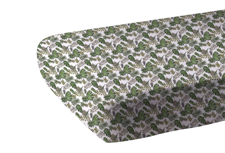 Tropical Forest Sheet featuring lush green leaves and a vibrant pattern, ideal for tropical-themed decor.