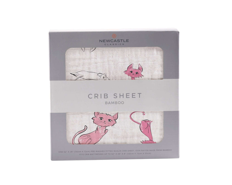 Playful Kitty Crib Sheet