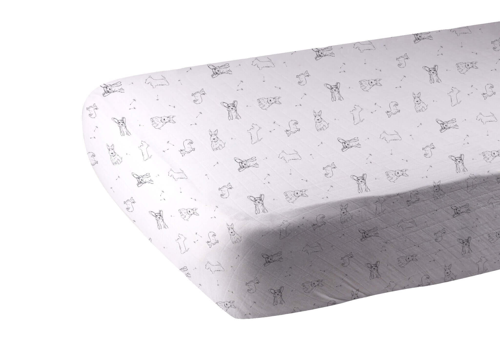 Corgi Muslin Crib Sheet