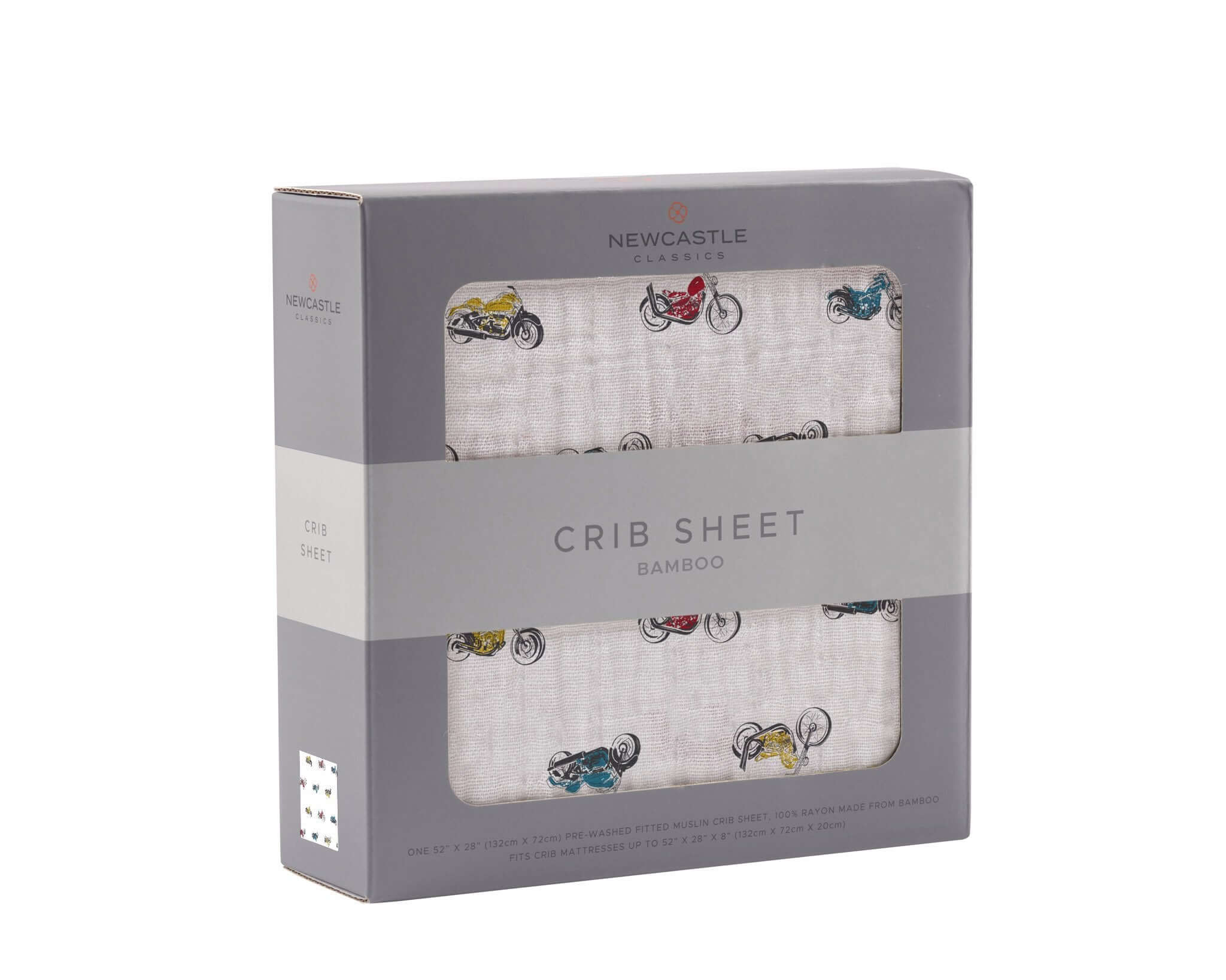 Vintage Motorcycle Crib Sheet