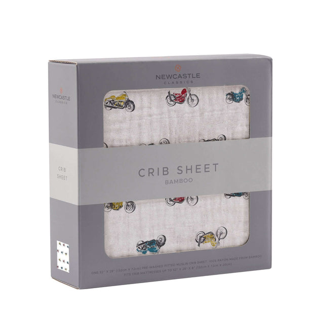 Vintage Motorcycle Crib Sheet