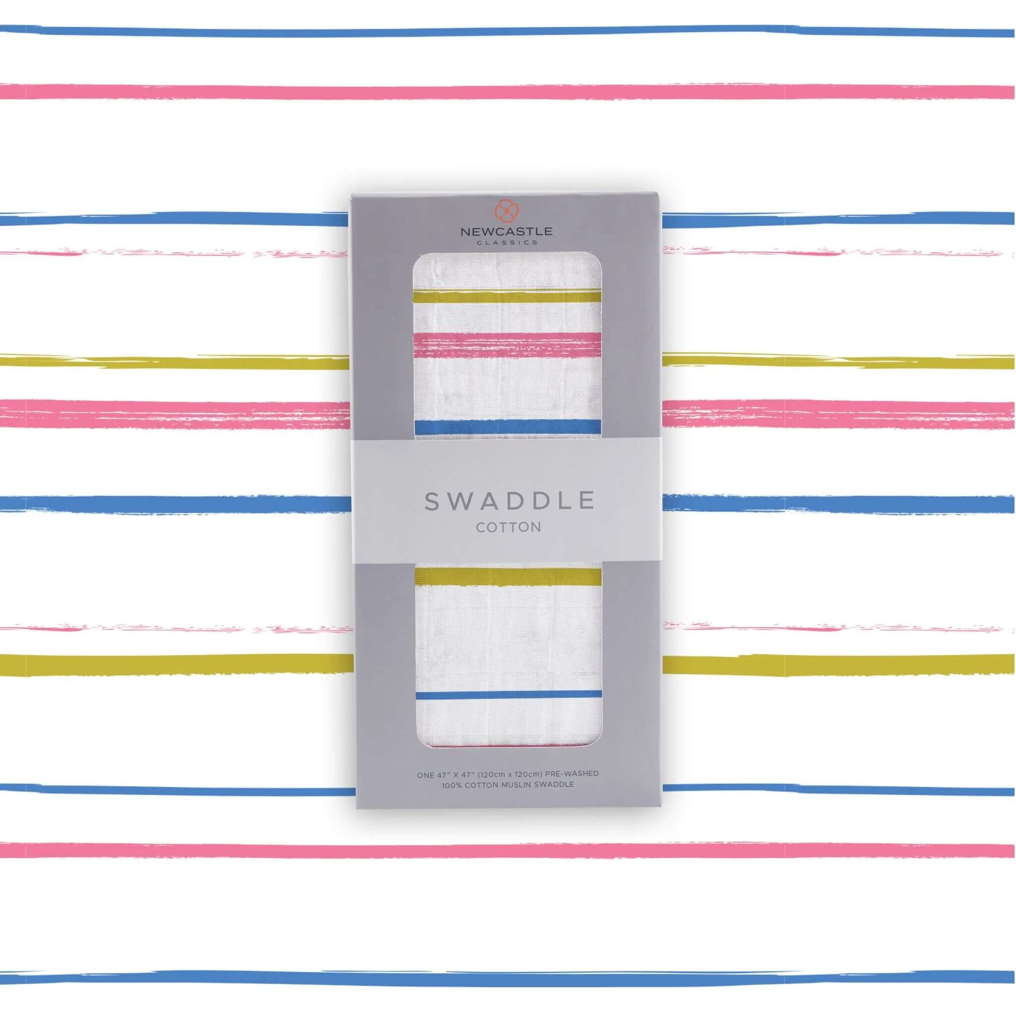 Watercolor Stripe Swaddle