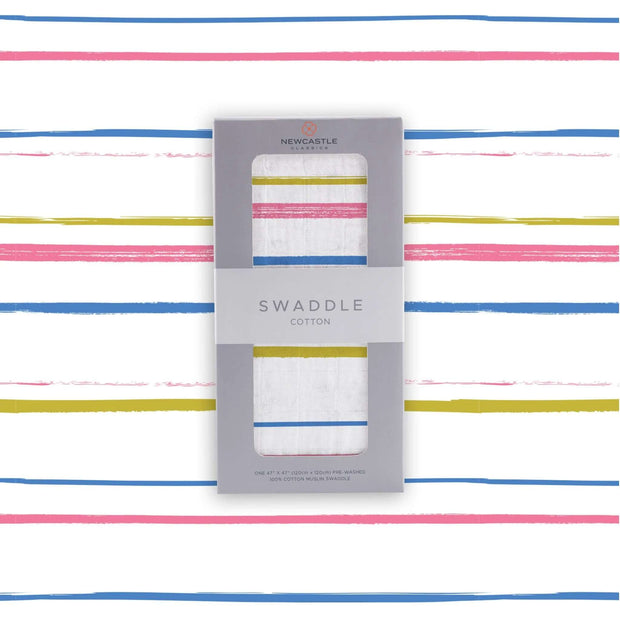 Watercolor Stripe Swaddle