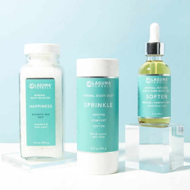 Laguna Herbals Bath & Body Care Set – Happiness, Sprinkle & Soften