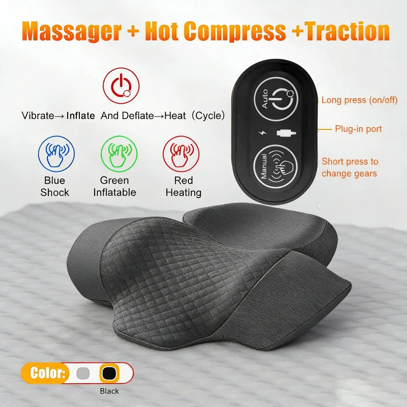 Electric Neck Massager Pillow – Cervical Support Pillow with Heating, Vibration Massage & Neck Relaxation