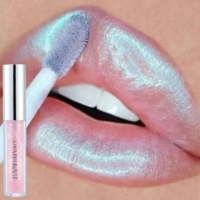 6 Colors Laser Holographic Lip Gloss – Mermaid Glitter Waterproof Metallic Liquid Lipstick