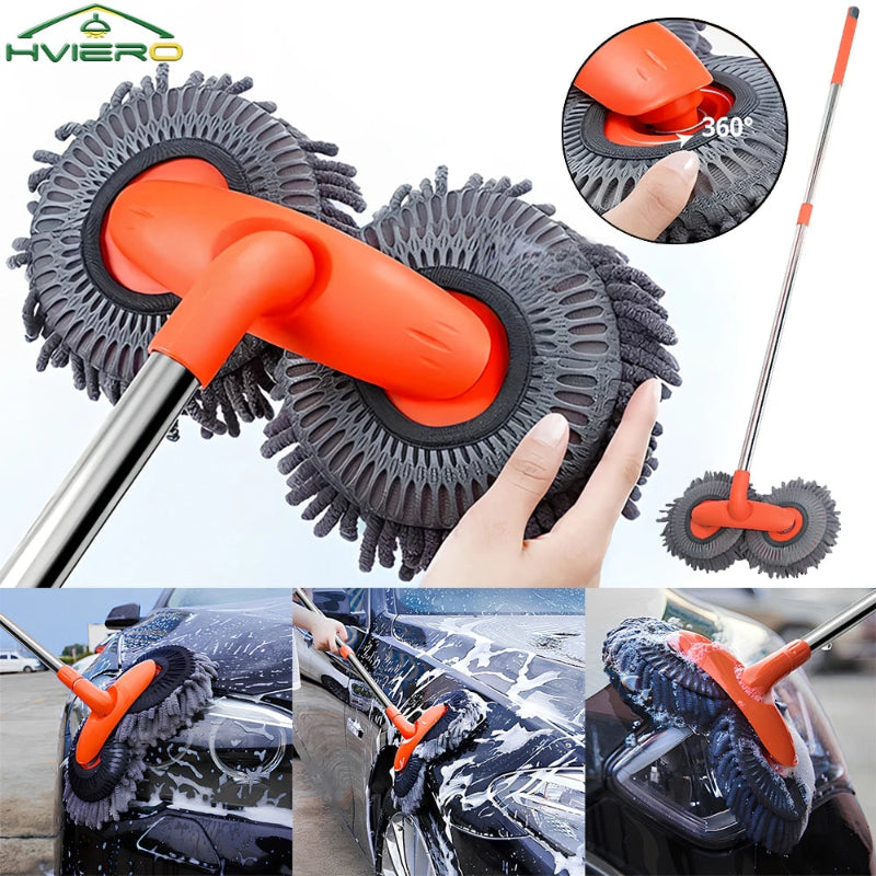 1X Car Cleaning Wash Multipurpose Kit – Microfiber Brush Mop Sponge Wipe Auto & Home Cleaning Tools