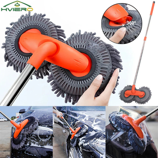 1X Car Cleaning Wash Multipurpose Kit – Microfiber Brush Mop Sponge Wipe Auto & Home Cleaning Tools