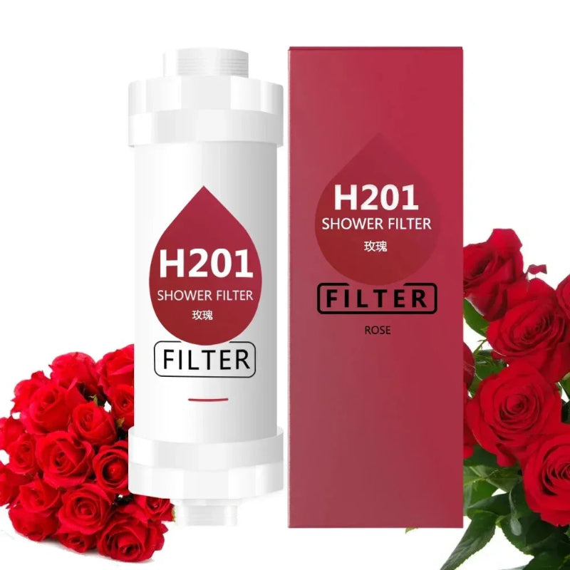 H201 Scented Shower Head Filter – Inline Bathroom Water Filter for Handheld, Fixed & Rainfall Showers