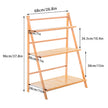 3-Tier Ladder Plant Stand – Natural Wood-Tone Slatted Flower Pot Display Rack