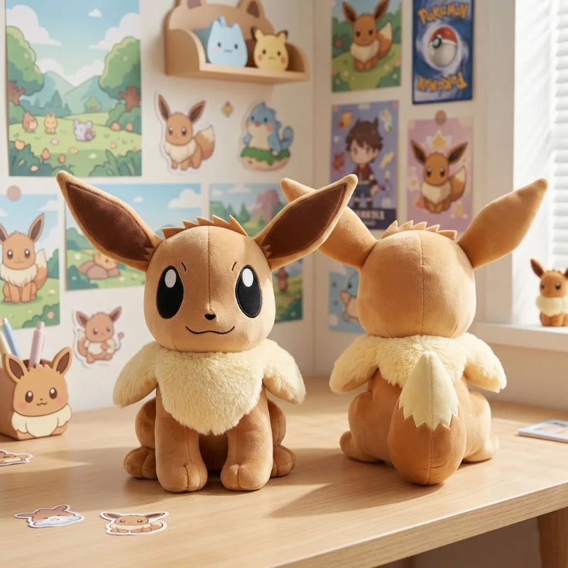 Eevee Plush Toy - 20cm Soft Cuddly Stuffed Doll