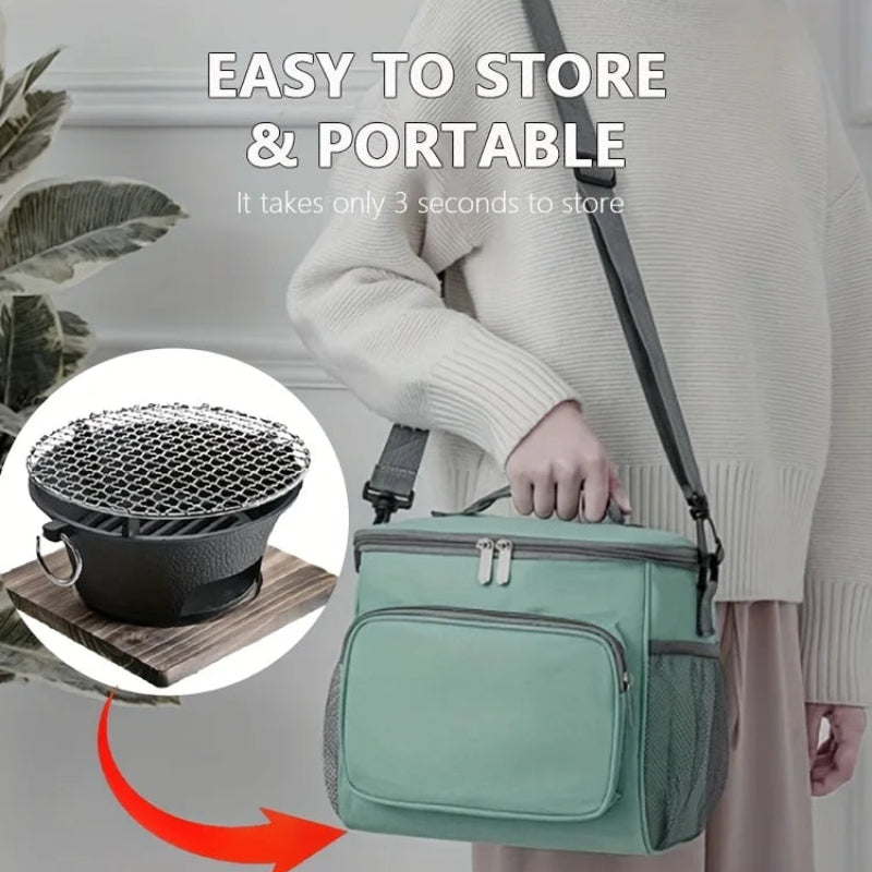 KL1 Cast Iron Charcoal & Alcohol Stove Portable Outdoor Cooking Stove for Camping, Picnic, BBQ & Preppers Gear