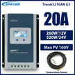 EPEVER MPPT Tracer Solar Charge Controller 10A 20A 30A 40A 12V/24V Battery Regulator