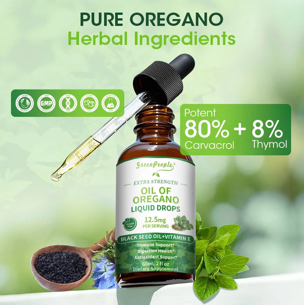Oil of Oregano Immune Support Drops 60ml - Natural Wellness for Your Health