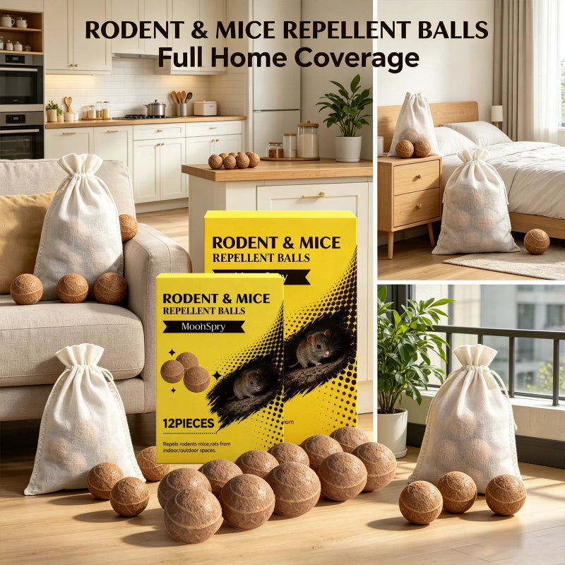 Peppermint Oil Mice Repellent Balls – Long-Lasting Natural Rat Repellent for Indoor & Outdoor Protection