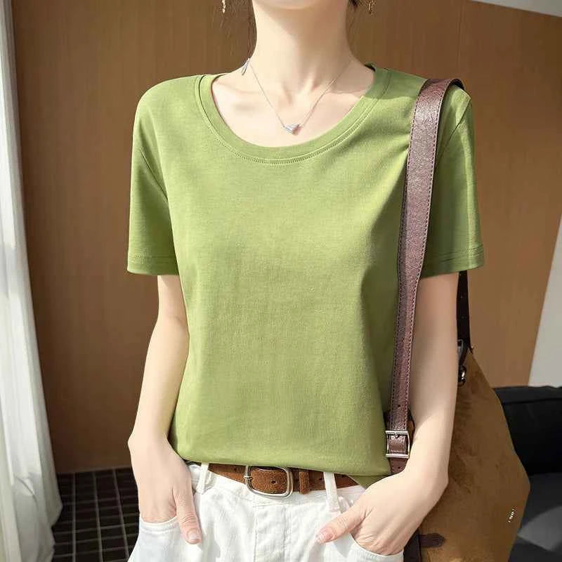 Soft Pink Basic T-Shirt for Women