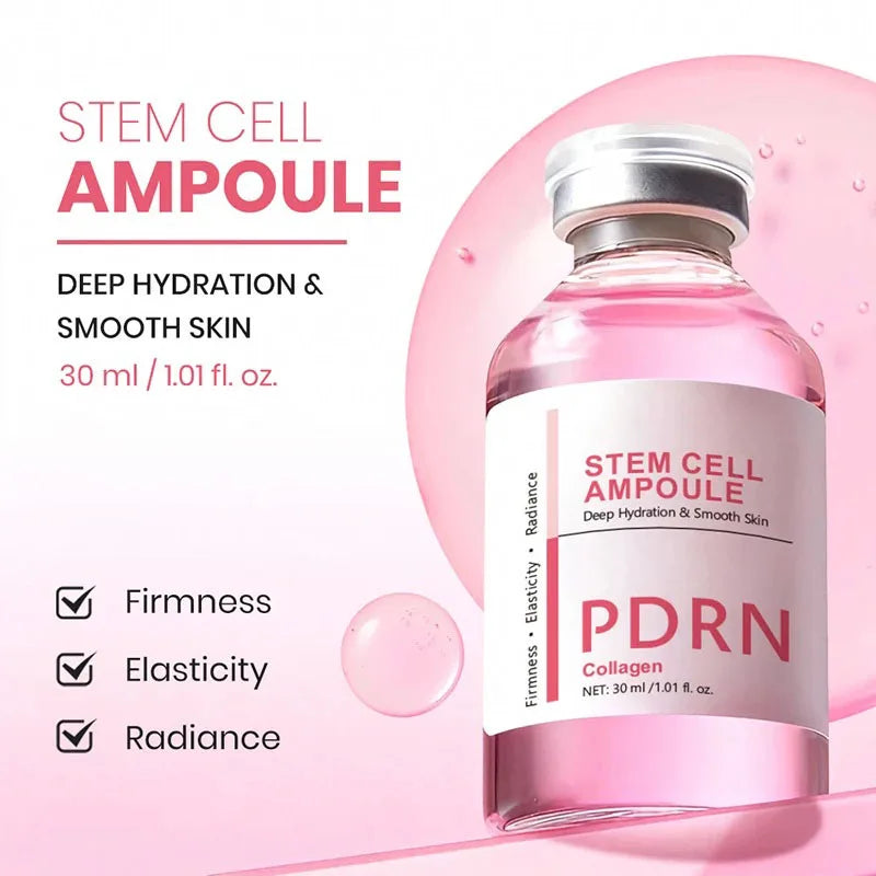 PDRN Stem Cell Ampoule with Collagen – 30ml Hydrating Facial Serum with Hyaluronic Acid and Nicotinamide