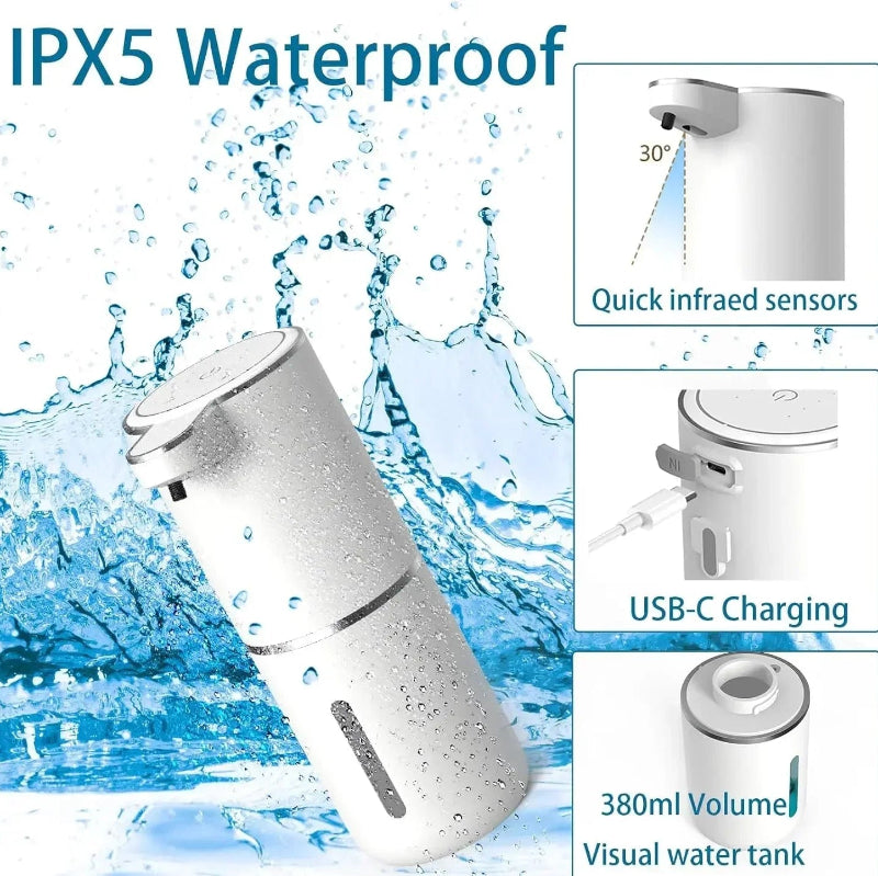 Automatic Touchless Soap Dispenser – USB Rechargeable Electric Liquid & Foam Pump with Infrared Sensor