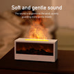 VISSKO Creative Fireplace Air Humidifier with LED Flame Light, Aroma Essential Oil Diffuser, Remote Control & Auto-Off Function