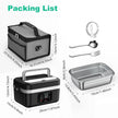 Rechargeable 8000mAh Electric Lunch Box 1L Smart Heating Food Container with Carry Bag & Cutlery Set