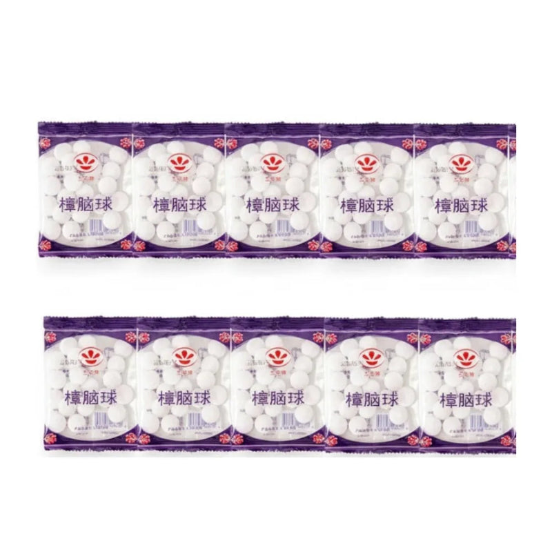 Household Camphor Balls for Moth Protection – 1/3/5/10/20 Bags Anti-Mildew & Anti-Insect Wardrobe Freshener